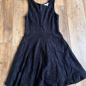Charming Charlie Black Lace Midi Dress